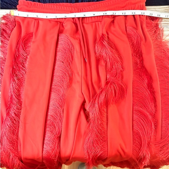 NWT,Latin Dance Pants Tassel Ballroom Dance Red Fringe Rumba Tango Salsa, Size
M - Picture 8 of 10
